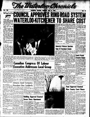 Waterloo Chronicle (Waterloo, On1868), 9 May 1963