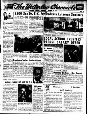 Waterloo Chronicle (Waterloo, On1868), 23 Oct 1963