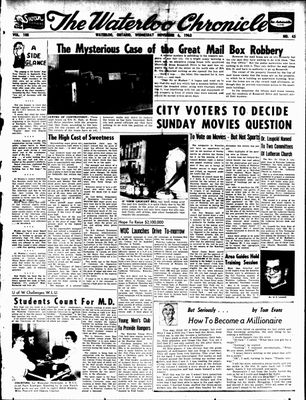 Waterloo Chronicle (Waterloo, On1868), 6 Nov 1963