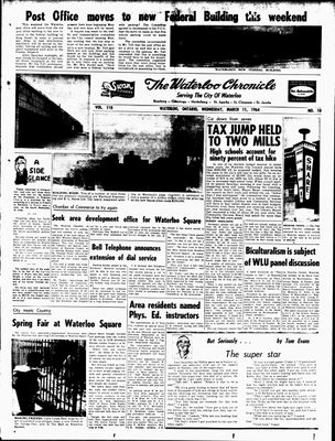 Waterloo Chronicle (Waterloo, On1868), 11 Mar 1964