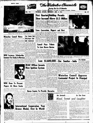 Waterloo Chronicle (Waterloo, On1868), 3 Jun 1964