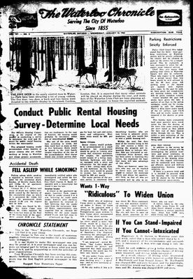 Waterloo Chronicle (Waterloo, On1868), 13 Jan 1965