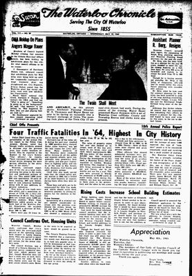 Waterloo Chronicle (Waterloo, On1868), 19 May 1965