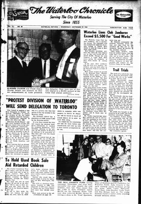 Waterloo Chronicle (Waterloo, On1868), 29 Sep 1965