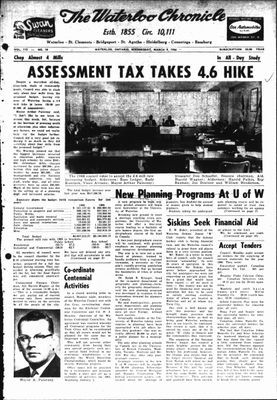 Waterloo Chronicle (Waterloo, On1868), 9 Mar 1966