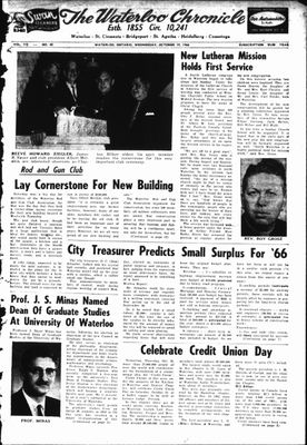 Waterloo Chronicle (Waterloo, On1868), 19 Oct 1966