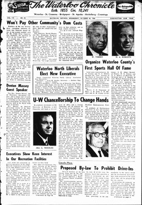 Waterloo Chronicle (Waterloo, On1868), 26 Oct 1966