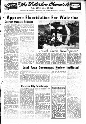 Waterloo Chronicle (Waterloo, On1868), 9 Nov 1966