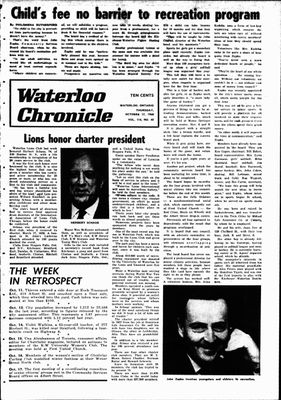 Waterloo Chronicle (Waterloo, On1868), 17 Oct 1968