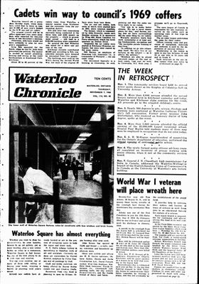 Waterloo Chronicle (Waterloo, On1868), 7 Nov 1968