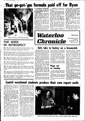 Waterloo Chronicle (Waterloo, On1868), 19 Dec 1968