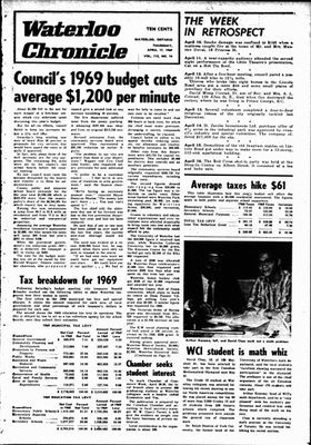 Waterloo Chronicle (Waterloo, On1868), 17 Apr 1969