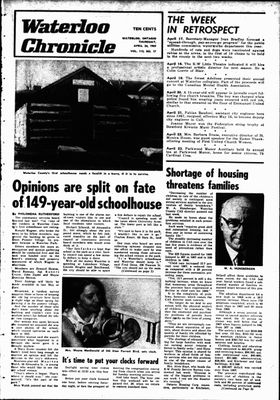 Waterloo Chronicle (Waterloo, On1868), 24 Apr 1969