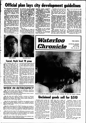 Waterloo Chronicle (Waterloo, On1868), 29 May 1969