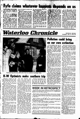 Waterloo Chronicle (Waterloo, On1868), 19 Feb 1970