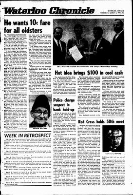 Waterloo Chronicle (Waterloo, On1868), 5 Mar 1970