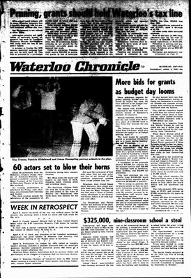 Waterloo Chronicle (Waterloo, On1868), 9 Apr 1970