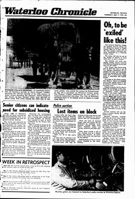 Waterloo Chronicle (Waterloo, On1868), 7 May 1970