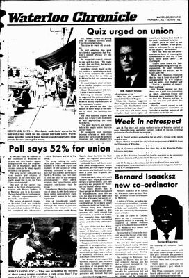 Waterloo Chronicle (Waterloo, On1868), 23 Jul 1970