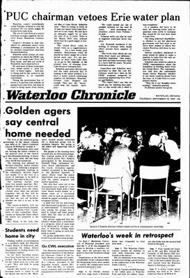 Waterloo Chronicle (Waterloo, On1868), 10 Sep 1970