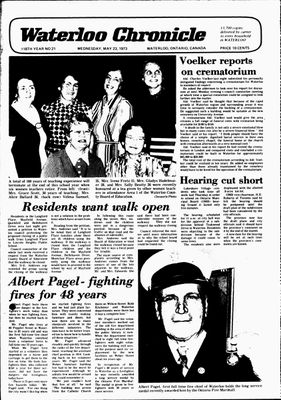 Waterloo Chronicle (Waterloo, On1868), 23 May 1973