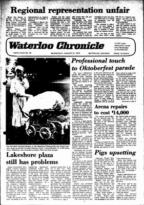 Waterloo Chronicle (Waterloo, On1868), 21 Aug 1974