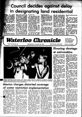 Waterloo Chronicle (Waterloo, On1868), 28 Aug 1974