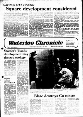 Waterloo Chronicle (Waterloo, On1868), 30 Oct 1974