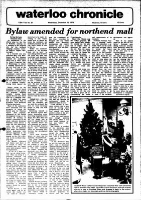 Waterloo Chronicle (Waterloo, On1868), 18 Dec 1974