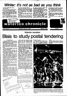 Waterloo Chronicle (Waterloo, On1868), 1 Feb 1978