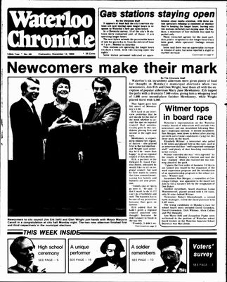 Waterloo Chronicle (Waterloo, On1868), 12 Nov 1980