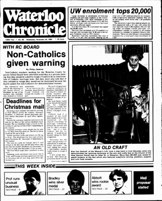 Waterloo Chronicle (Waterloo, On1868), 26 Nov 1980