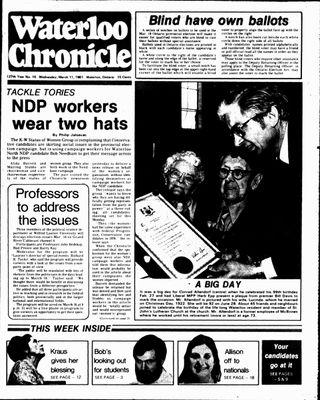 Waterloo Chronicle (Waterloo, On1868), 11 Mar 1981