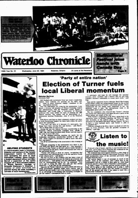 Waterloo Chronicle (Waterloo, On1868), 20 Jun 1984