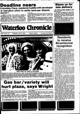 Waterloo Chronicle (Waterloo, On1868), 27 Jun 1984