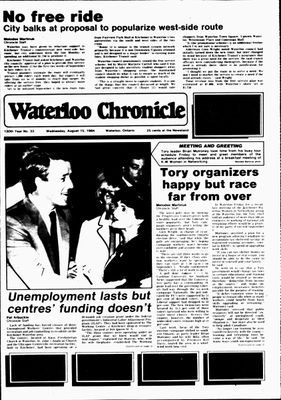 Waterloo Chronicle (Waterloo, On1868), 15 Aug 1984