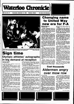 Waterloo Chronicle (Waterloo, On1868), 12 Sep 1984