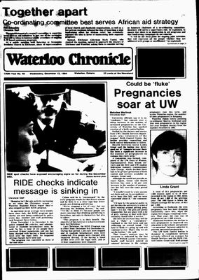 Waterloo Chronicle (Waterloo, On1868), 12 Dec 1984