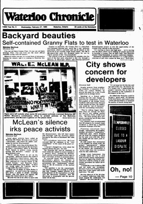 Waterloo Chronicle (Waterloo, On1868), 27 Feb 1985