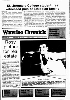 Waterloo Chronicle (Waterloo, On1868), 15 May 1985