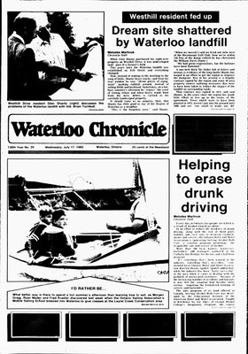 Waterloo Chronicle (Waterloo, On1868), 17 Jul 1985