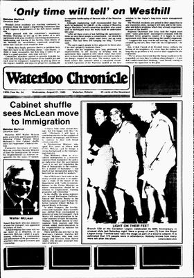 Waterloo Chronicle (Waterloo, On1868), 21 Aug 1985