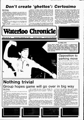 Waterloo Chronicle (Waterloo, On1868), 18 Sep 1985