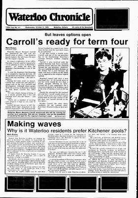 Waterloo Chronicle (Waterloo, On1868), 9 Oct 1985