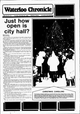 Waterloo Chronicle (Waterloo, On1868), 26 Dec 1985