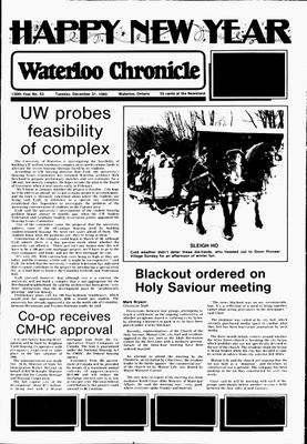 Waterloo Chronicle (Waterloo, On1868), 31 Dec 1985