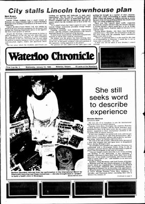 Waterloo Chronicle (Waterloo, On1868), 15 Jan 1986