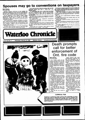 Waterloo Chronicle (Waterloo, On1868), 19 Feb 1986