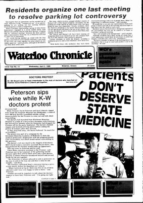 Waterloo Chronicle (Waterloo, On1868), 2 Apr 1986