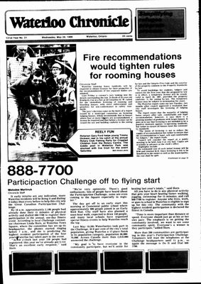 Waterloo Chronicle (Waterloo, On1868), 28 May 1986